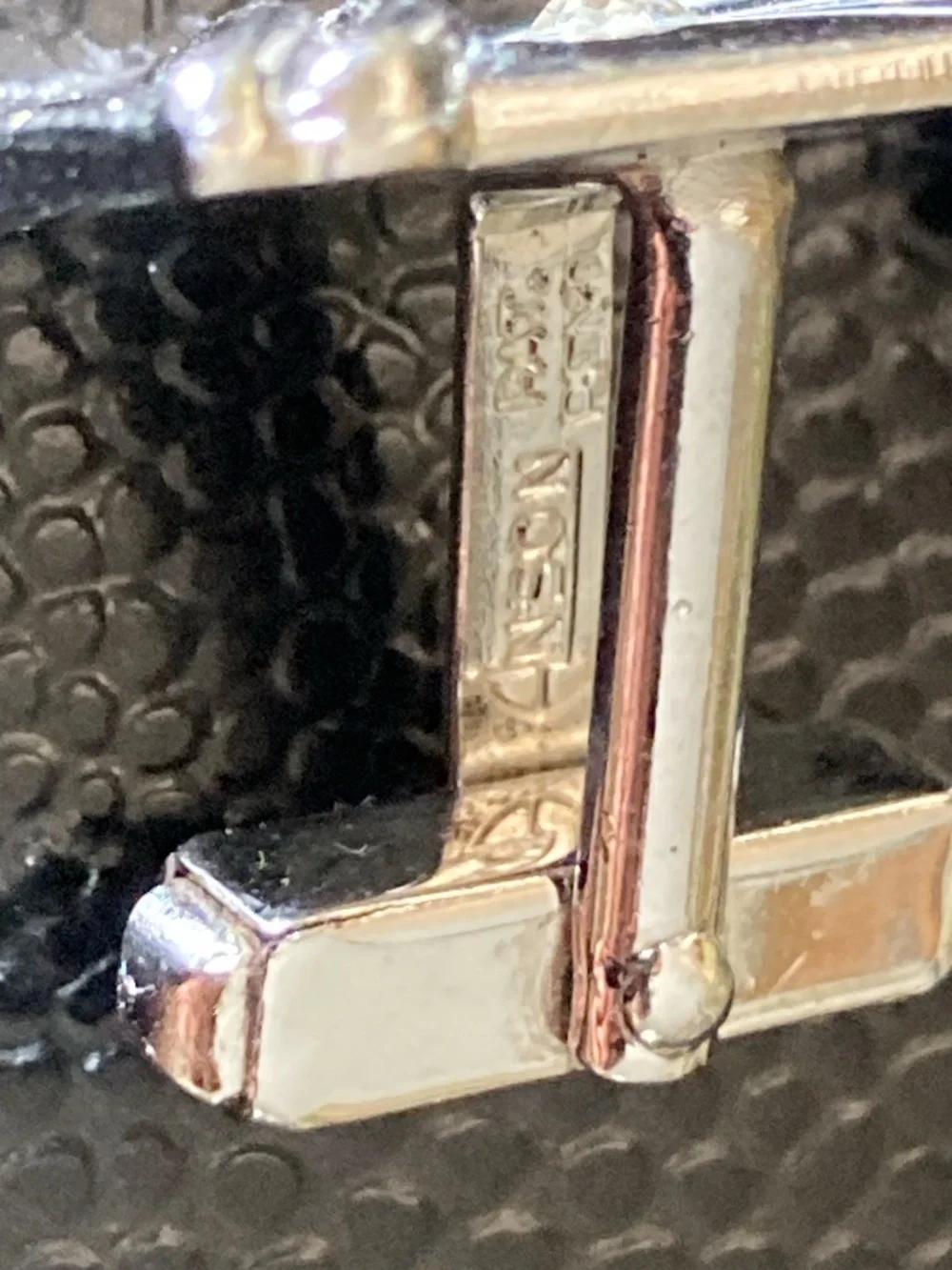 Vintage Anson Silver Tone Tie Bar & Cufflinks Set Rhinestone Formal Menswear